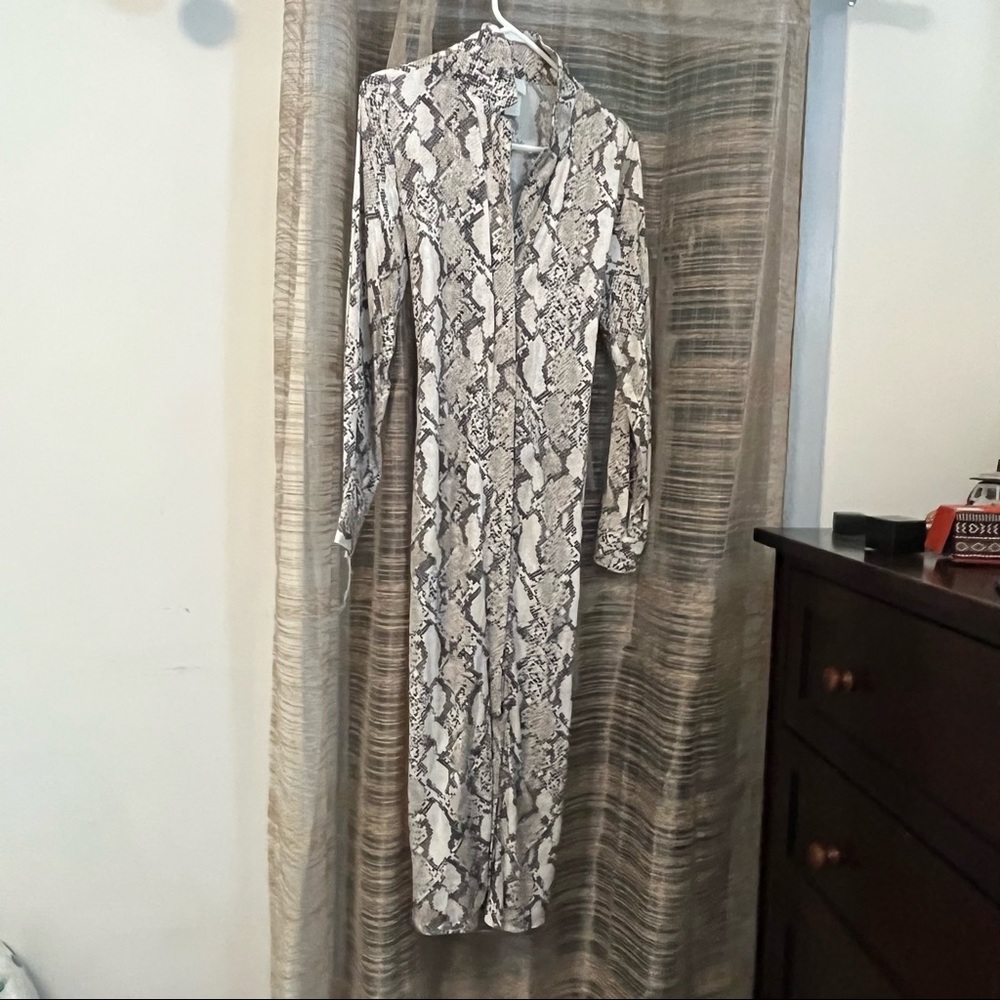 H&M Snake Skin Shirt Dress